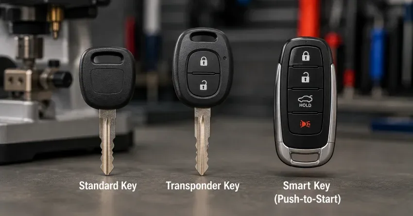 technician cutting a transponder ignition key in Clairlea, Scarborough