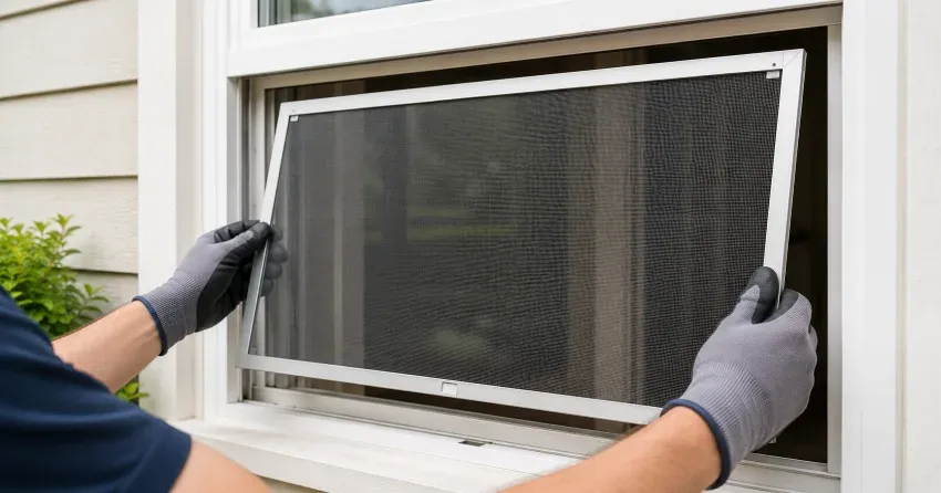 technician repairing a window sash and balance system in Highland Creek, Scarborough