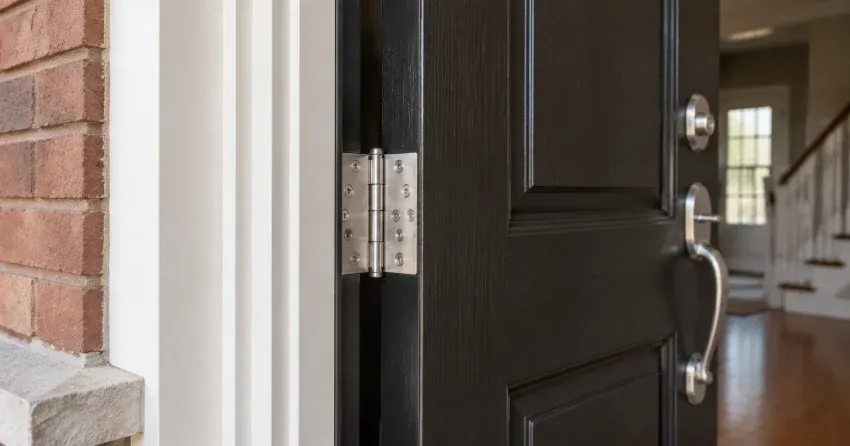 technician repairing a front door lock and frame in Scarborough City Centre, Scarborough
